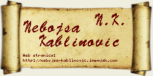 Nebojša Kablinović vizit kartica
